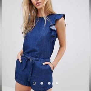 Levi's Kaede Linen Cotton Blend Romper Size Medium NWT